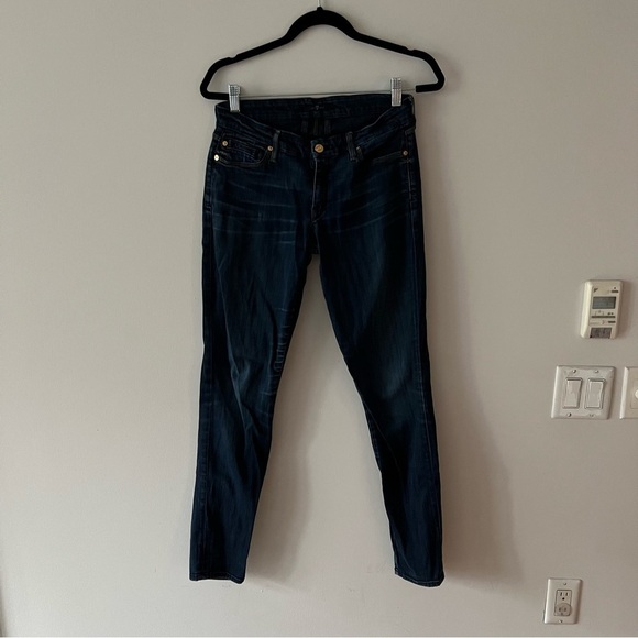 7 for all mankind blue jeans size 27 excellent condition skinny - Picture 1 of 6